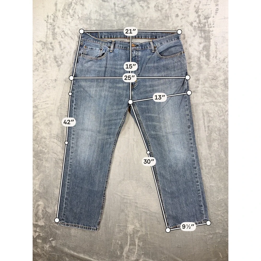 Levi's 559 Relaxed Straight Jeans Men's Size 40x32 Blue Medium Wash Denim